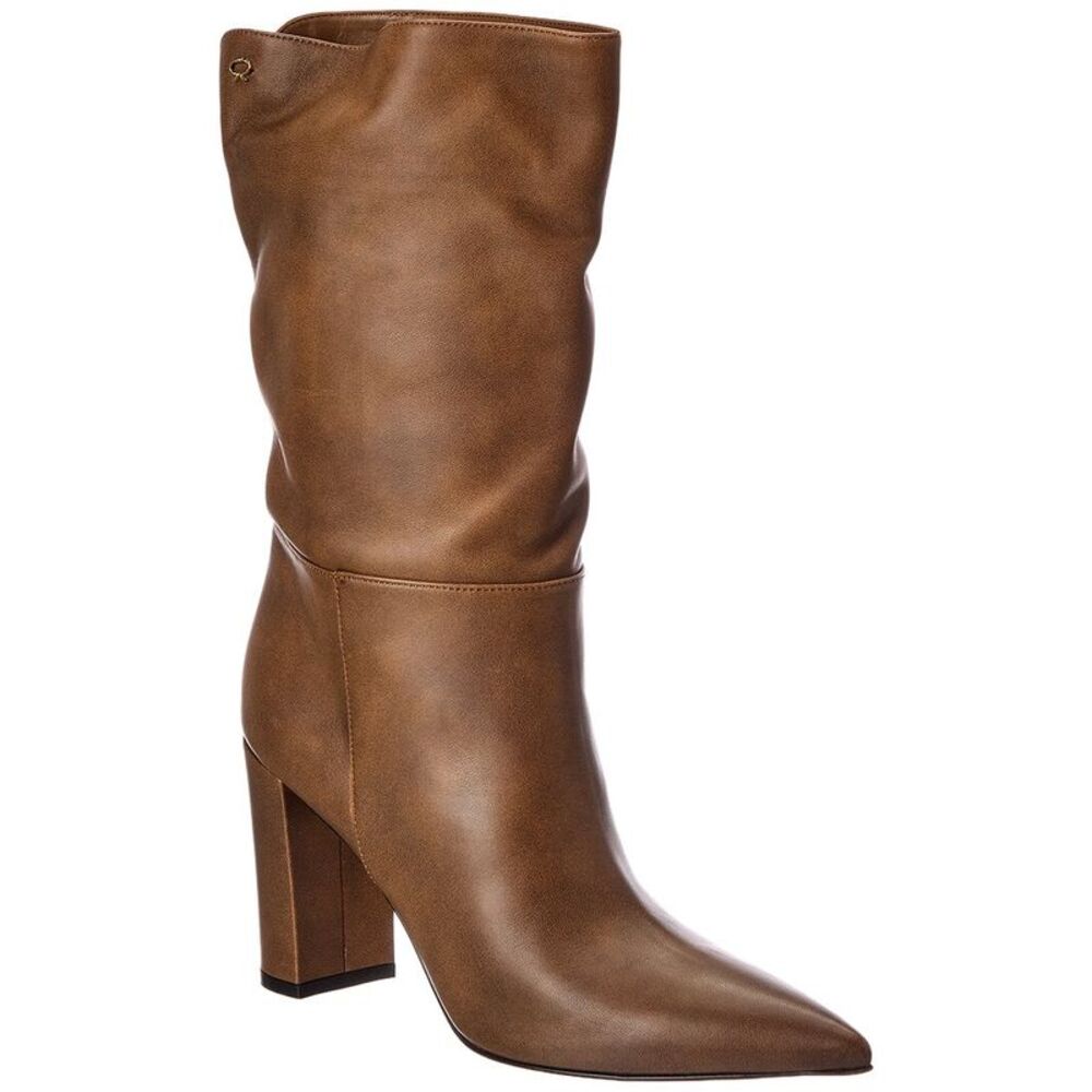 Gianvito Rossi Piper 85 Leather Bootie, Brown